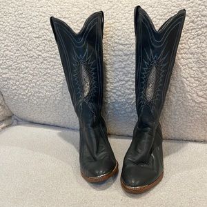 Vintage Acme Leather and Snakeskin Cowboy Boots